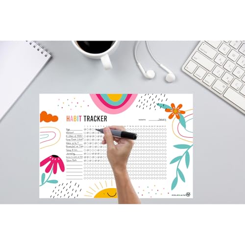 Habit Tracker Calendar - Inspirational Habit Journal - 12 Sheets Daily Habit Tracker Journal and Goal Board - Motivational Goal Journal - Great Tool For Productivity And Workout (Design-15) image 2