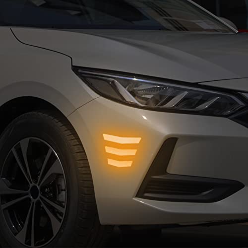 3 Pcs Front and Back Bumper Protector Strip Scratch Blocking Trace Reflective Sticker image 5