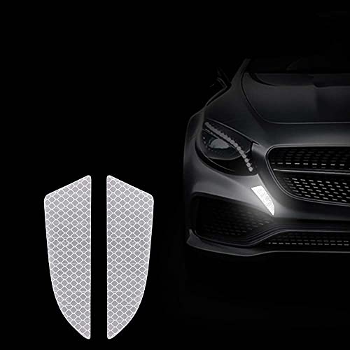 (4 Pcs) Car Front/Back Bumper Stickers Reflectors Protective Stickers Reflective Strip Warning Signs Car Styling Exterior Accessories image 4