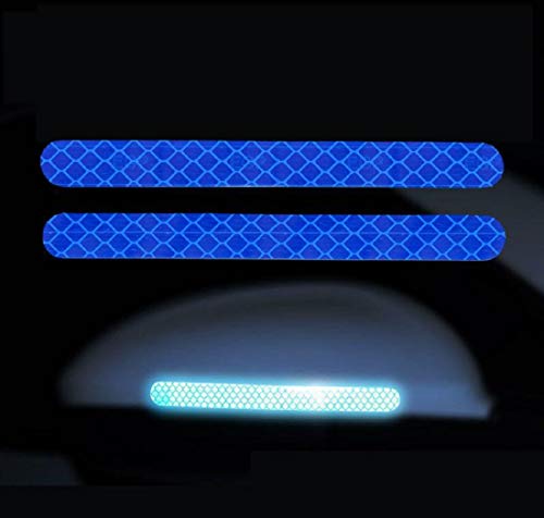 2pcs Rearview Mirror Sticker, Automotive Reflective Stickers Mirror Protection Car Rear View Mirror Stickers Night Light Warning Strip image 1