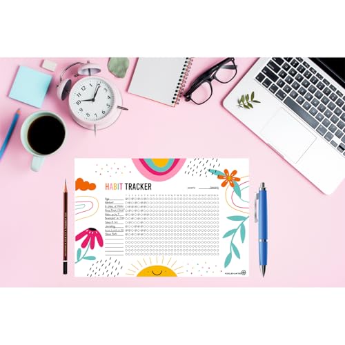 Habit Tracker Calendar - Inspirational Habit Journal - 12 Sheets Daily Habit Tracker Journal and Goal Board - Motivational Goal Journal - Great Tool For Productivity And Workout (Design-15) image 3