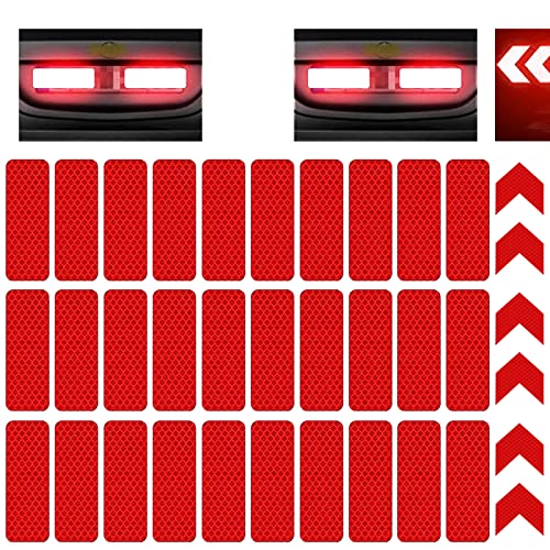 (36 Pcs Blue) Reflective Decals Reflective Stickers Safety Warning Sticker Tapes Waterproofs High Intensity Night Visibility Adhesive image 10