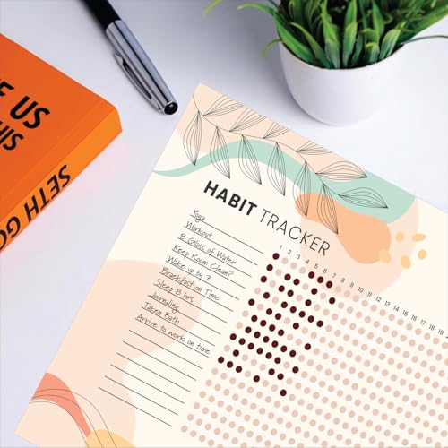 Habit Tracker Calendar - Inspirational Habit Journal - 12 Sheets Daily Habit Tracker Journal and Goal Board - Motivational Goal Journal - Great Tool For Productivity And Workout (Design-4) image 6