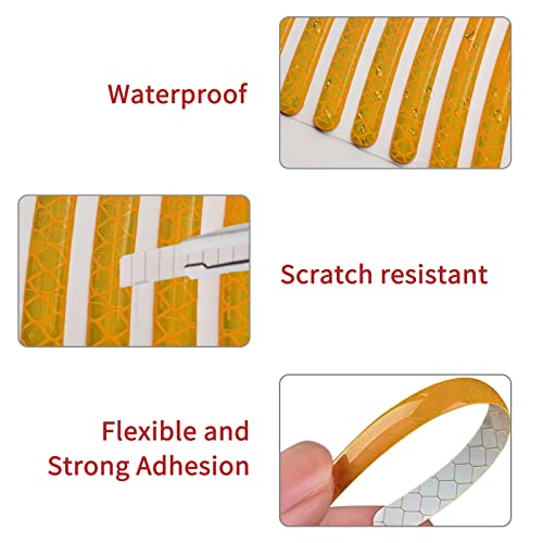 Night Reflective Car Wheel Safety Warning Stripe Decals Stickers Car Motorcycle Bike Wheel Stickers image 4