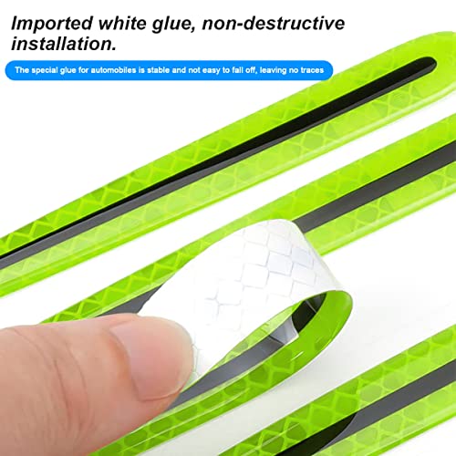 4PCS Car Door Handle Protector Reflective Stickers, 3D Car Door Handle Cup Scratches Protective Films, Night Visibility Safety Warning Decal image 8