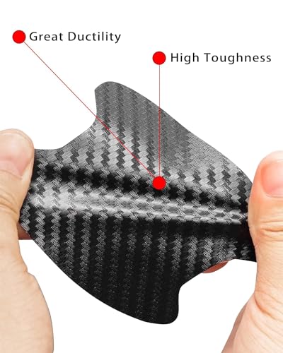 4PCS Car Door Handle Scratch Protectors, Carbon Fiber Paint Scratch Protector Sticker Auto Door Paint Guard Car Door Cup Scratch Protection Films image 5