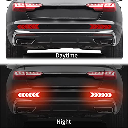 12 pcs Reflective Safety Warning Stripe Stickers Arrow Decals Car Trunk Rear Bumper Guard Body Stickers image 16