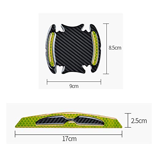 8 Pack Car Door Handle Cup Cover Scratch Protector Stickers,Safety Reflective Strips Stickers Vehicle Accessories Paint Protection Film Pad image 4