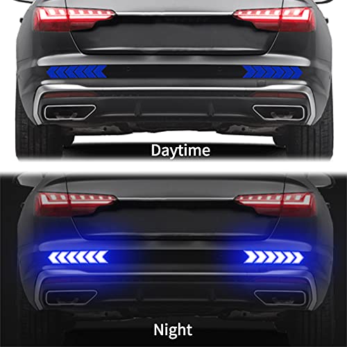 12 pcs Reflective Safety Warning Stripe Stickers Arrow Decals Car Trunk Rear Bumper Guard Body Stickers image 3