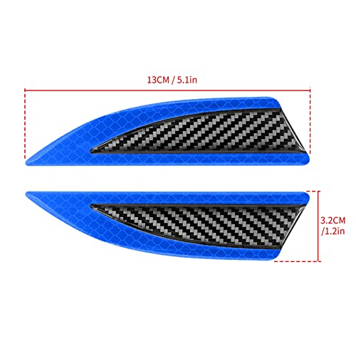 2PCS Carbon Fiber Car Fender Stickers Decal Protection Car Side Sticker image 9