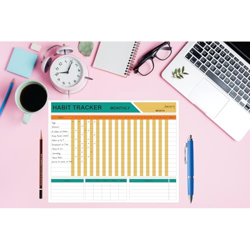 Habit Tracker Calendar - Inspirational Habit Journal - 12 Sheets Daily Habit Tracker Journal and Goal Board - Motivational Goal Journal - Great Tool For Productivity And Workout image 5
