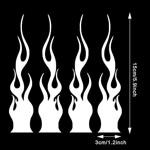 Flame Reflective Sticker for Car Vinyl Racing Sports Flame Stripe Decal for Off-Road Vehicles Motorcycles Bike DIY Decoration 4 Pcs image 12