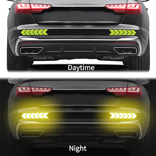 12 pcs Reflective Safety Warning Stripe Stickers Arrow Decals Car Trunk Rear Bumper Guard Body Stickers image 10