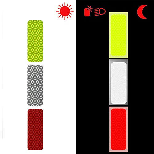 (36 Pcs Blue) Reflective Decals Reflective Stickers Safety Warning Sticker Tapes Waterproofs High Intensity Night Visibility Adhesive image 2