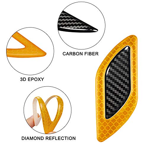 6Pcs 3D Strong Reflective Stripe Sticker for Car Fender Hood Bumper High-Intensity Night Visibility Reflective Decal Safety Warning Diamond Grade Carbon Fiber Universal for Car SUV image 19