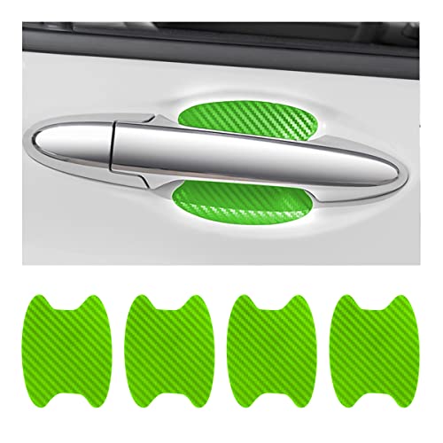 4PCS Car Door Handle Cup Stickers, Carbon Fiber Scratch Auto Door Protective Film, Non-Marking Car Door Bowl Protector,Handle Paint Cover Guard image 7