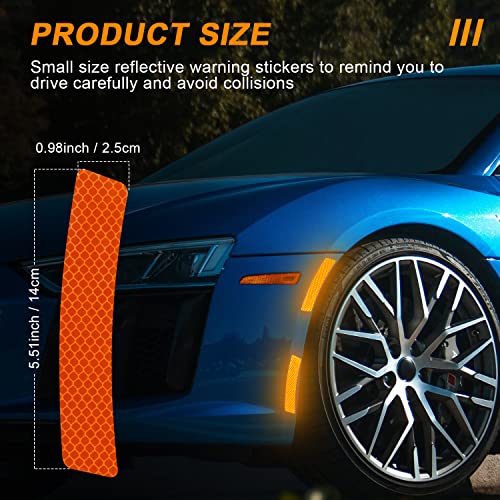 4 Pcs Car Reflective Trim Side Marker Stickers, Automotive Exterior Accessories Door Reflector Guard Wheel Well Arch, Side Bumper Fenders image 15
