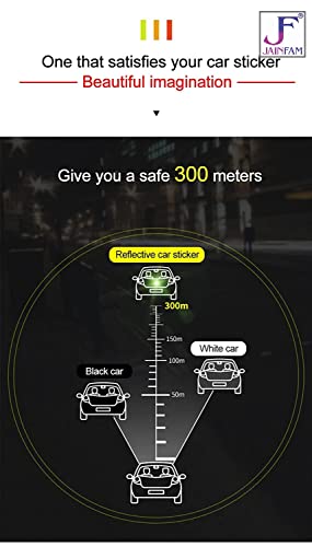 Safety Warning Reflective Car Sticker Angel Wings Reflective Warning Sign Funny Bike Decal Sticker Motorbike Reflective Sticker image 4