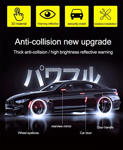 Car Reflective Strip Anti-Collision Warning Sticker Safety Mark Scratch-Proof Tape for Bus Motorcycle Reflective Door Sticker Compatible with Aadi Q3 image 2