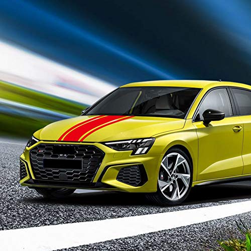49"x 8.7" Car Hood Stripe Sticker Auto Racing Stripes Body Side Decal Hood Stripe Decal Vinyl Stripe Sticker Decoration image 3