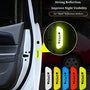 Orange Car Door Open Reflective Warning Stickers - 4 Pcs
