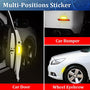 Red Car Door Open Reflective Warning Stickers - 4 Pcs