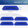 Blue Car Door Open Reflective Warning Stickers - 4 Pcs