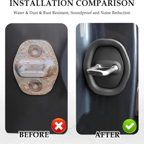 Car Door Lock Protector & Shock Absorber Pads - 4 Pcs