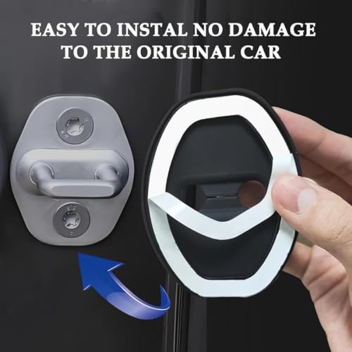 Car Door Lock Protector & Shock Absorber Pads - 4 Pcs