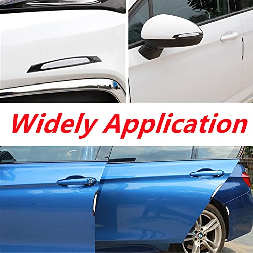 4Pcs Reflective Car Door Edge Guard Stickers Carbon Fiber Auto Car Door Edge Bump Protector Sticker image 14