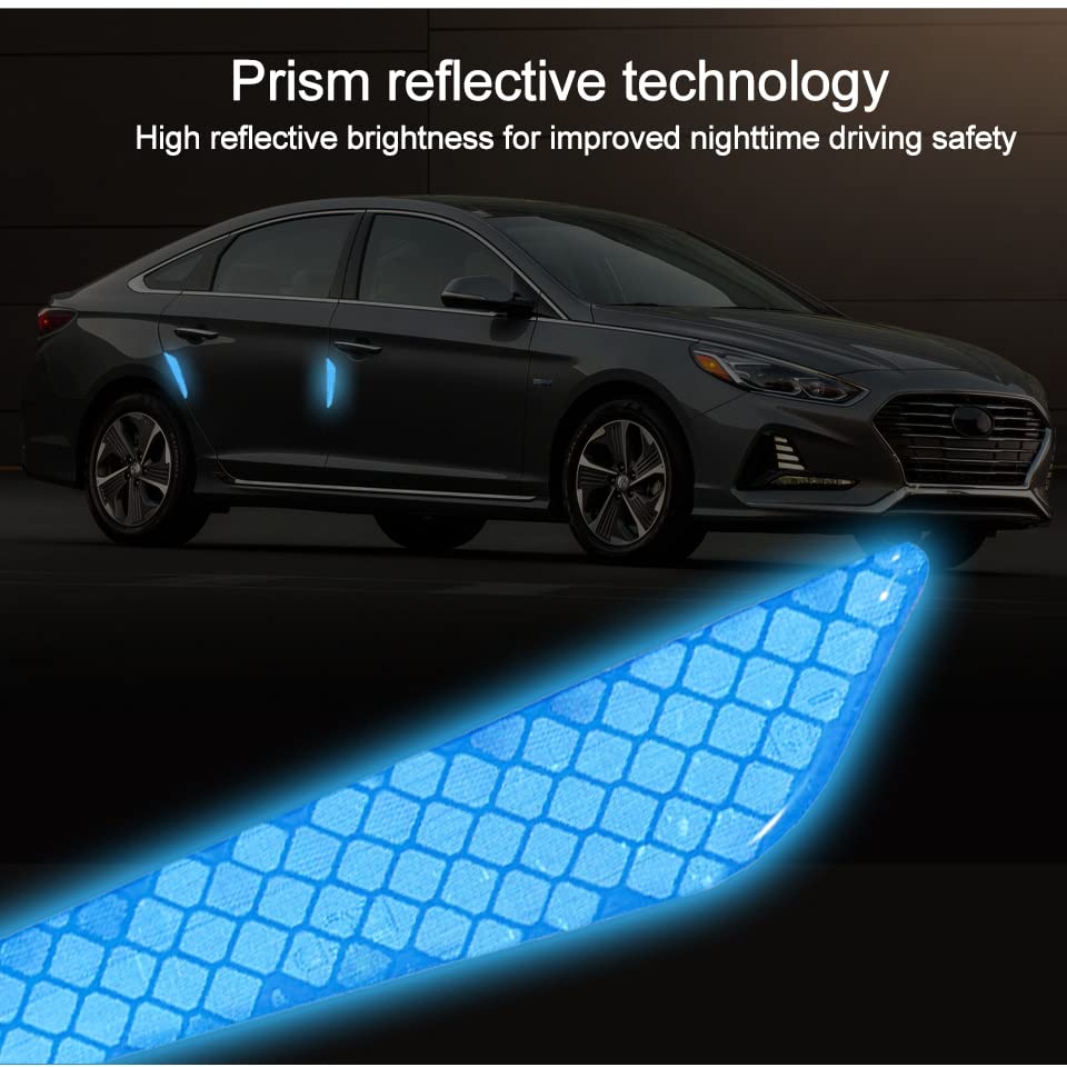 Car Door Guard Sailboat Reflective Strip Anti-Collision Warning Sticker Safety Mark Scratch-Proof Tape Reflective Door Stickers image 5