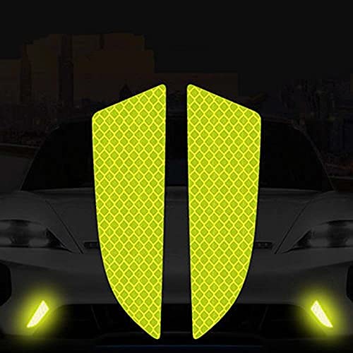 (4 Pcs) Car Front/Back Bumper Stickers Reflectors Protective Stickers Reflective Strip Warning Signs Car Styling Exterior Accessories image 1