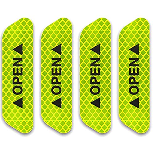 4 pcs Car Reflective Stickers Night Visibility Warning Reflective Door Open Sign Tape Universal Adhesive for Auto 9.5 x 2.5cm image 9