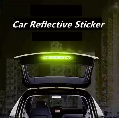 4 Pcs Car-Styling Caution Tap Car Door Stickers Warning Mark Reflective Tape Sign Safety Reflective Strip Light Auto Accessories image 14