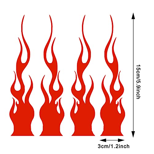 Flame Reflective Sticker for Car Vinyl Racing Sports Flame Stripe Decal for Off-Road Vehicles Motorcycles Bike DIY Decoration 4 Pcs image 2