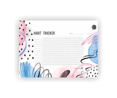 Habit Tracker Calendar - Inspirational Habit Journal - 12 Sheets Daily Habit Tracker Journal and Goal Board - Motivational Goal Journal - Great Tool For Productivity And Workout (Design-21) image 1