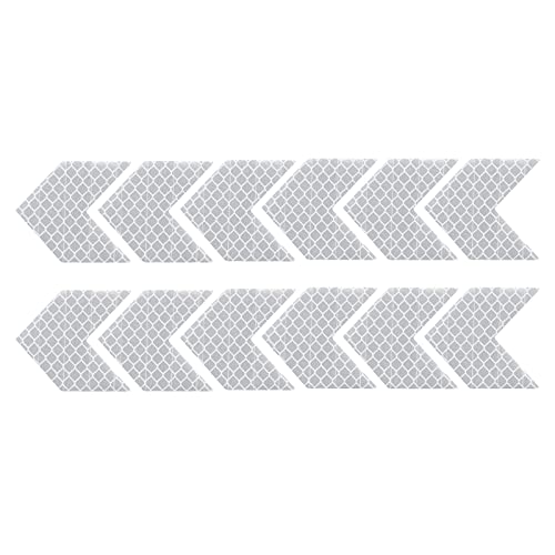 12 pcs Reflective Safety Warning Stripe Stickers Arrow Decals Car Trunk Rear Bumper Guard Body Stickers image 19