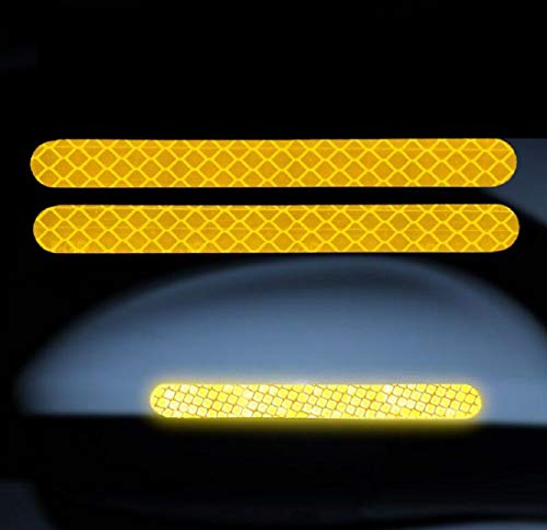2pcs Rearview Mirror Sticker, Automotive Reflective Stickers Mirror Protection Car Rear View Mirror Stickers Night Light Warning Strip image 11
