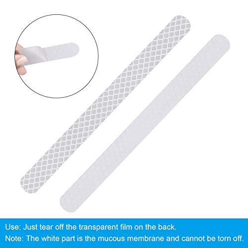 2pcs Rearview Mirror Sticker, Automotive Reflective Stickers Mirror Protection Car Rear View Mirror Stickers Night Light Warning Strip image 5