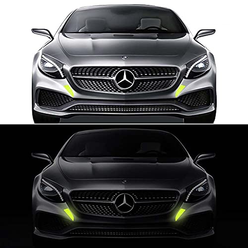 (4 Pcs) Car Front/Back Bumper Stickers Reflectors Protective Stickers Reflective Strip Warning Signs Car Styling Exterior Accessories image 3
