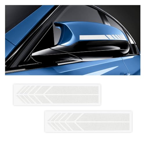 4Pcs Car Rear View Mirror Stickers Decor,DIY Car Body Side Decal Stripe Decals,Laminated Stickers,Waterproof Reflective Car Side Stickers image 1