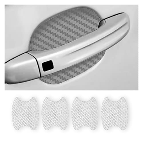 4PCS Car Door Handle Cup Stickers, Carbon Fiber Scratch Auto Door Protective Film, Non-Marking Car Door Bowl Protector,Handle Paint Cover Guard image 13