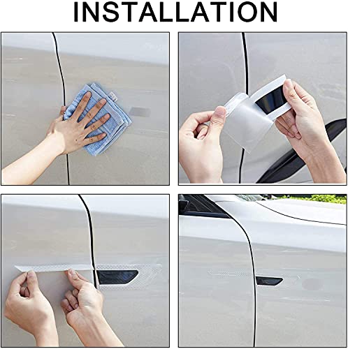 3D Strong Reflective Stripe Stickers for Car Fender Bumper High-Intensity Night Visibility Reflective Decal Safety Warning Diamond Grade Universal image 3