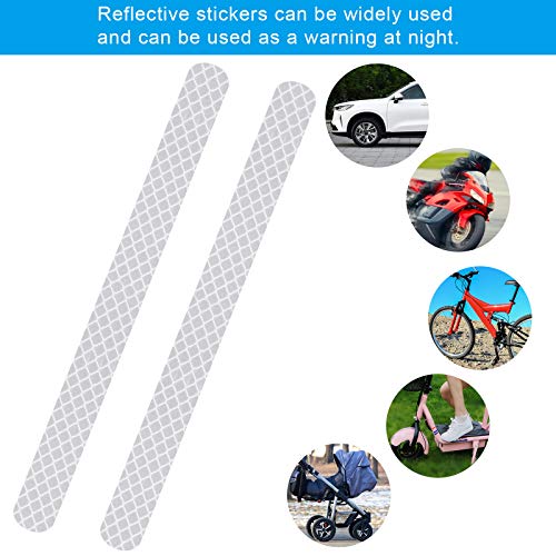2pcs Rearview Mirror Sticker, Automotive Reflective Stickers Mirror Protection Car Rear View Mirror Stickers Night Light Warning Strip image 6