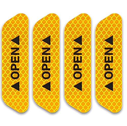 4 pcs Car Reflective Stickers Night Visibility Warning Reflective Door Open Sign Tape Universal Adhesive for Auto 9.5 x 2.5cm image 16