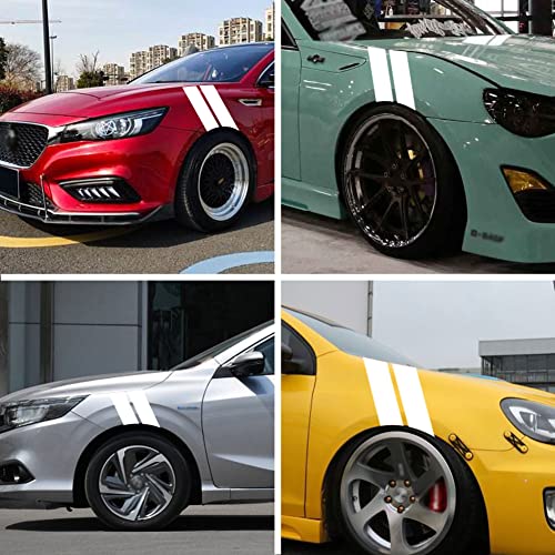 Car Wheel Fender Hash Stripe Decal Reflective Vinly Sticker Warning Safety Reflector Strips Auto Bumper Body Stickers Decals 4pcs image 3
