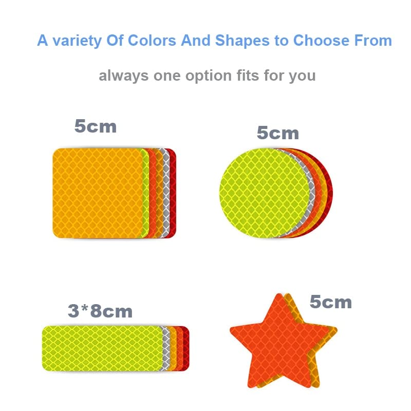 5 Pcs Ring (Dia 85 MM) Car Truck Bumper Safety Reflective Warning Strip Night Driving Riding Safety Stickers Motorcycle Bicycles Safety Sticker image 6