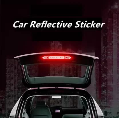 4 Pcs Car-Styling Caution Tap Car Door Stickers Warning Mark Reflective Tape Sign Safety Reflective Strip Light Auto Accessories image 20