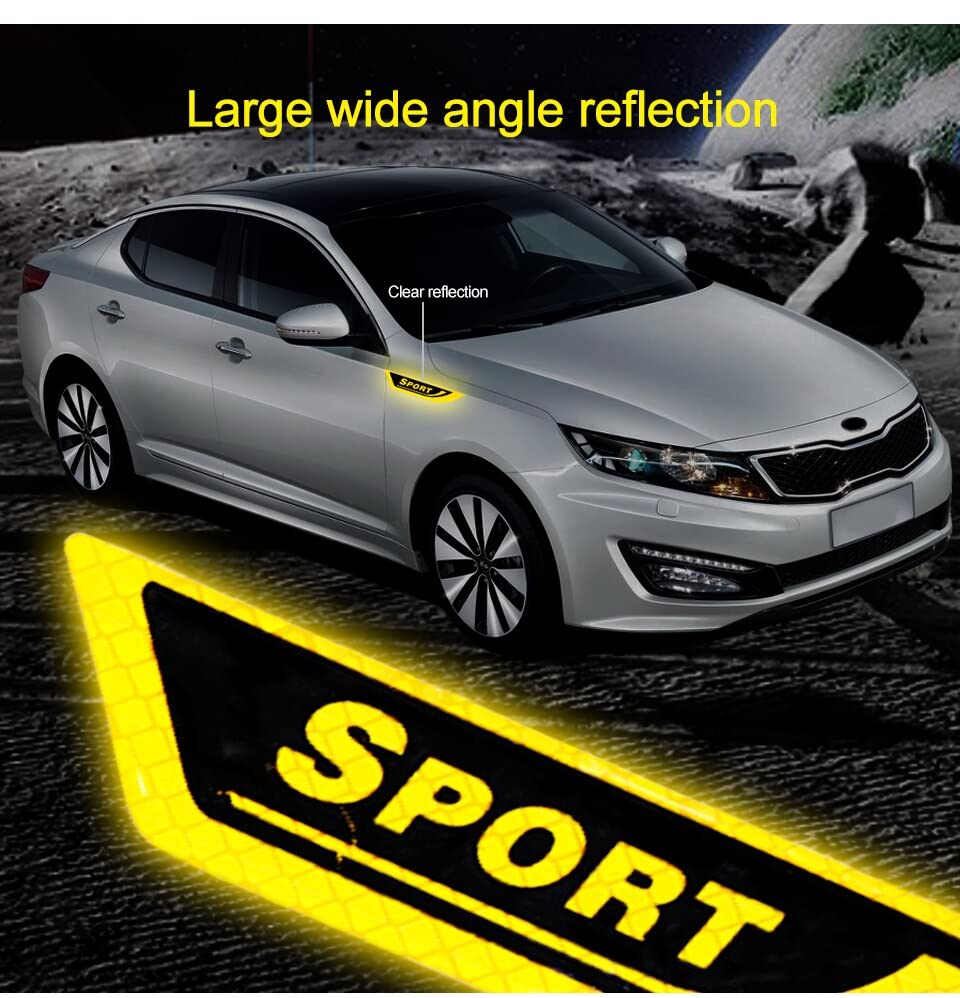 Car Anti Collision Warning Sticker 3D Reflective Tape Safety Sign Scratch Resistant Warning Tape for Bus Motorcycle Bicycle image 7