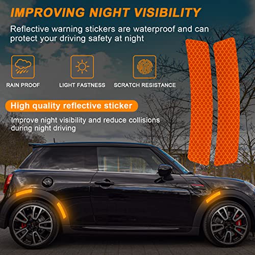 4 Pcs Car Reflective Trim Side Marker Stickers, Automotive Exterior Accessories Door Reflector Guard Wheel Well Arch, Side Bumper Fenders image 18